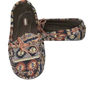 Lamo Southwestern Woven Moccasin Slippers Women’s Size 8
